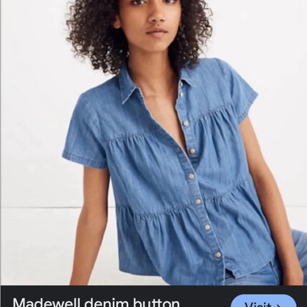 Madewell denim blouse XXS